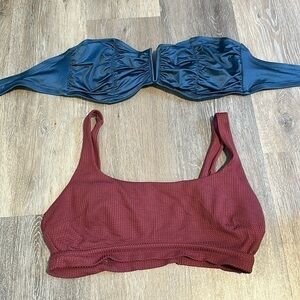 AERIE XL BIKINI SHADE AND SHORE LOT 38DD SWIM BANDEAU STRAPLESS